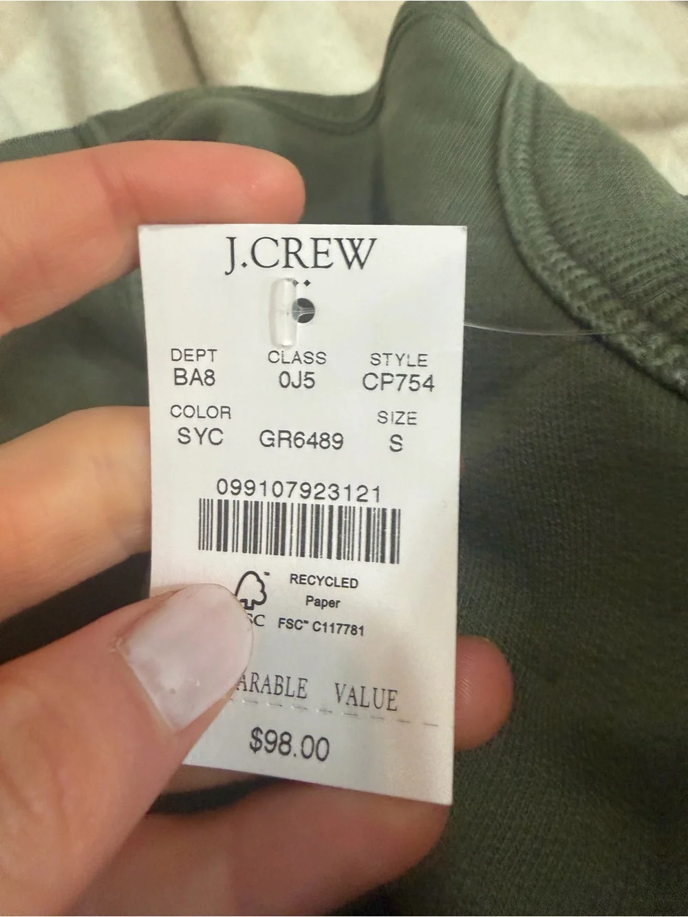 J crew Garment-dyed crewneck sweatshirt